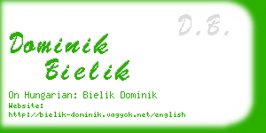 dominik bielik business card